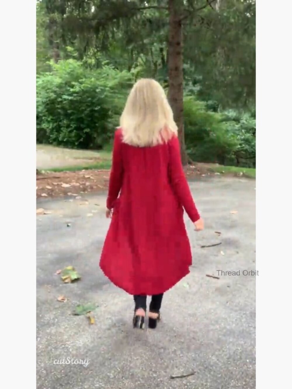 Long Cardigan with Pockets, High Low Hem, Button Down, Lightweight Knit - Picture 6 of 7